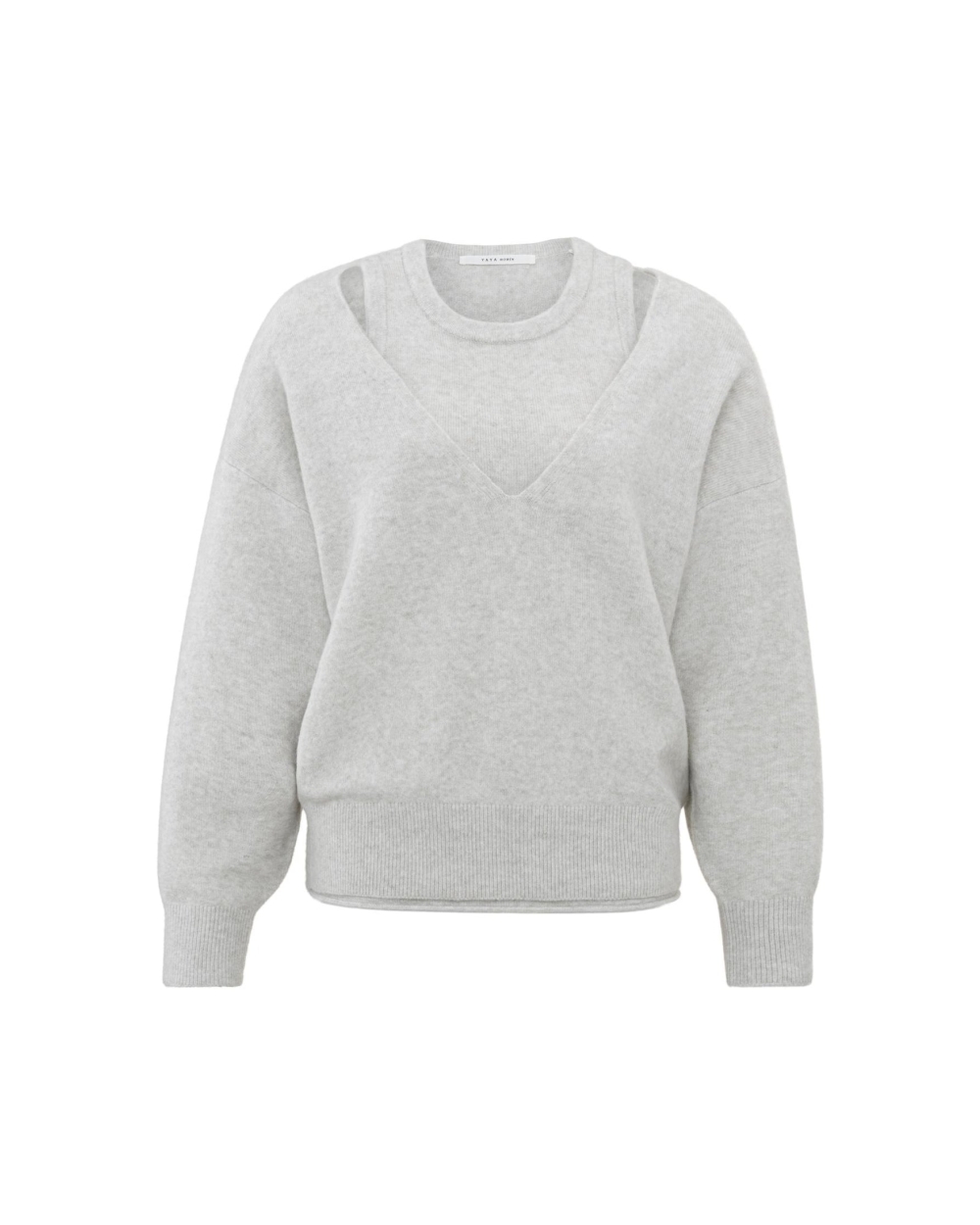 V-NECK TRUI EN TOP GRIJS