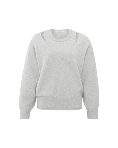 V-NECK TRUI EN TOP GRIJS