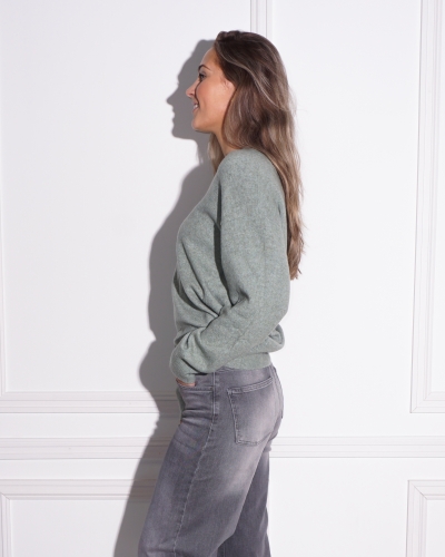 V-NECK TRUI EN TOP GROEN