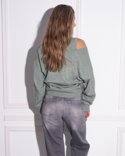 V-NECK TRUI EN TOP GROEN