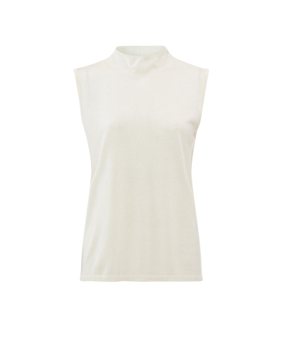 TOP MET HOGE HALS ECRU