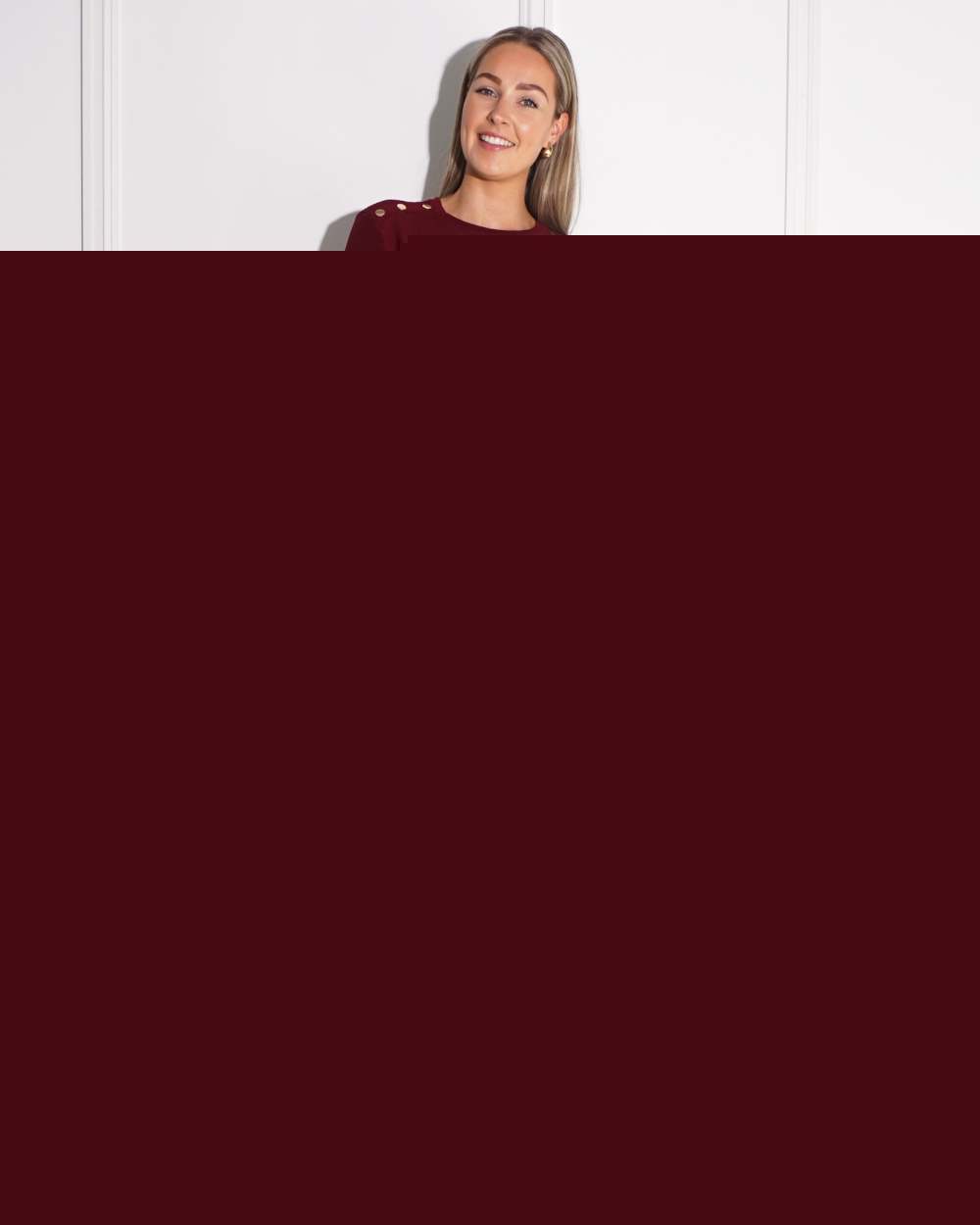 TRUI KIM BORDEAUX GESTREEPT