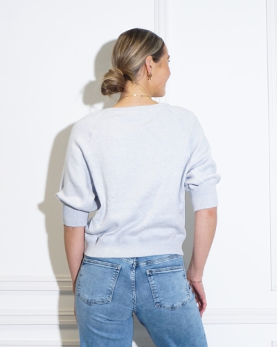 TRUI MET RAGLANMOUWEN BLAUW