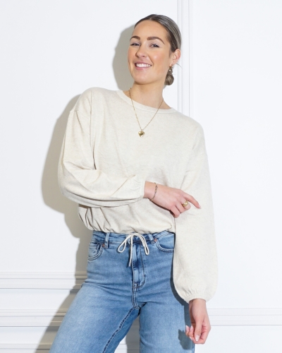 YAYA TRUI MET TREKKOORD BEIGE