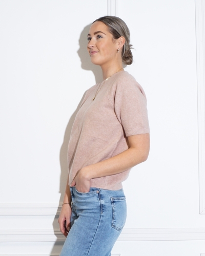 YAYA TRUI MET KORTE RAGLANMOUWEN MAUVE