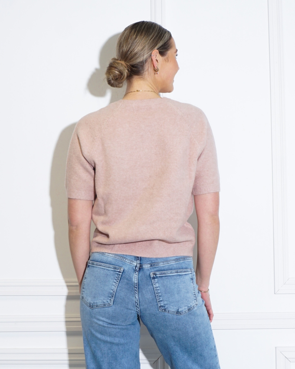 TRUI MET KORTE RAGLANMOUWEN MAUVE