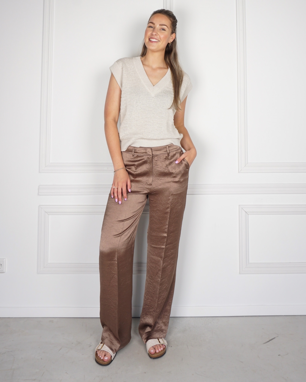 MOUWLOZE GEBREIDE TOP 