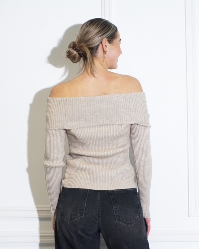 TRUI KATIA OFFSHOULDER BEIGE