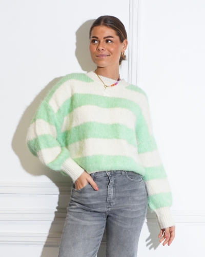 Gossip TRUI BIG STRIPE LIME