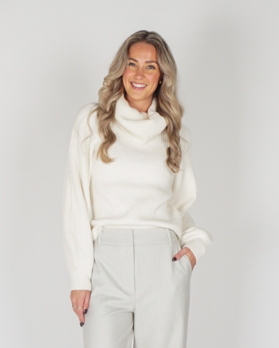 YAYA KNITTED SWEATER WIT 