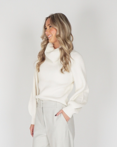 YAYA KNITTED SWEATER WIT 