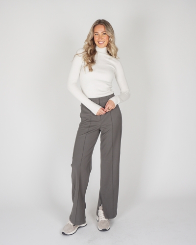 RIBBED TOP MET COL WIT