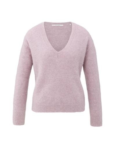 ZACHTE TRUI MET V-HALS ROZE