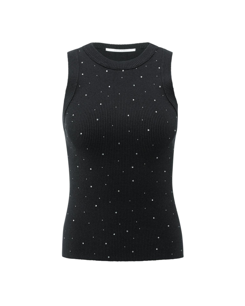 TANKTOP MET STRASS ZWART