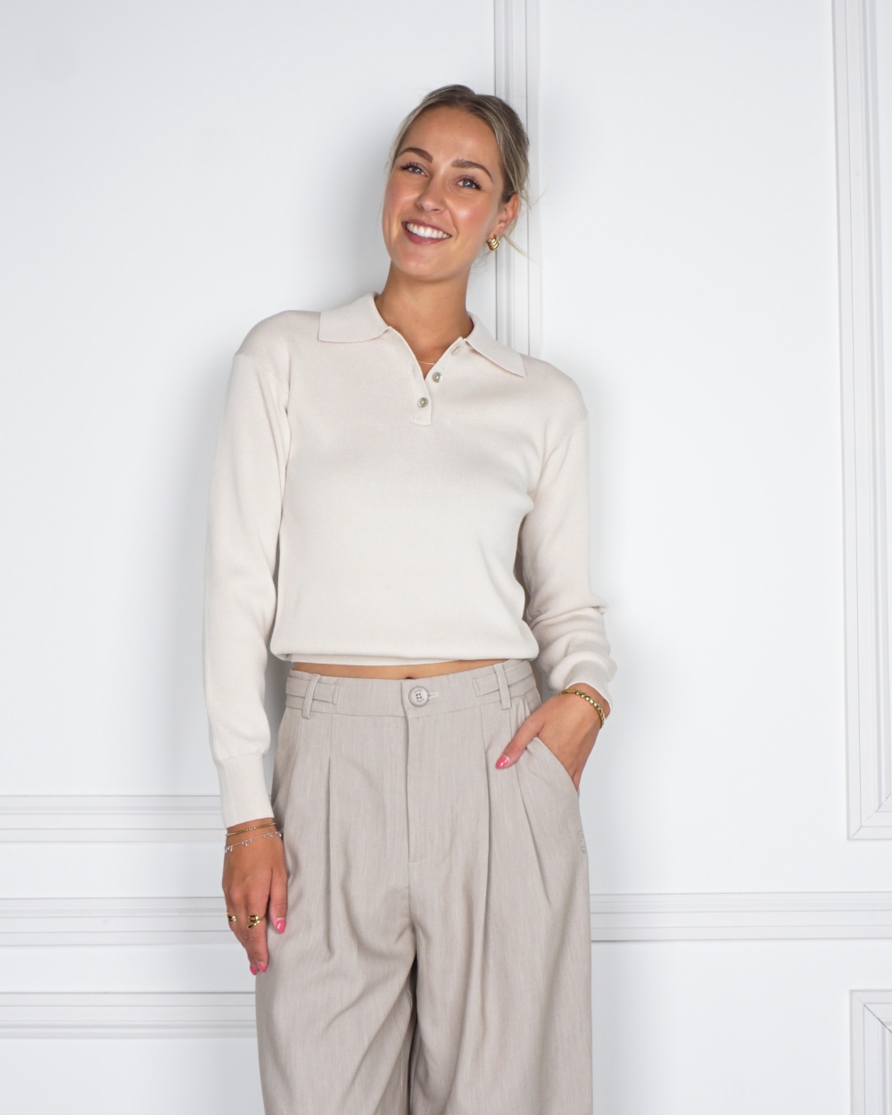 POLO KNIT LENE BEIGE