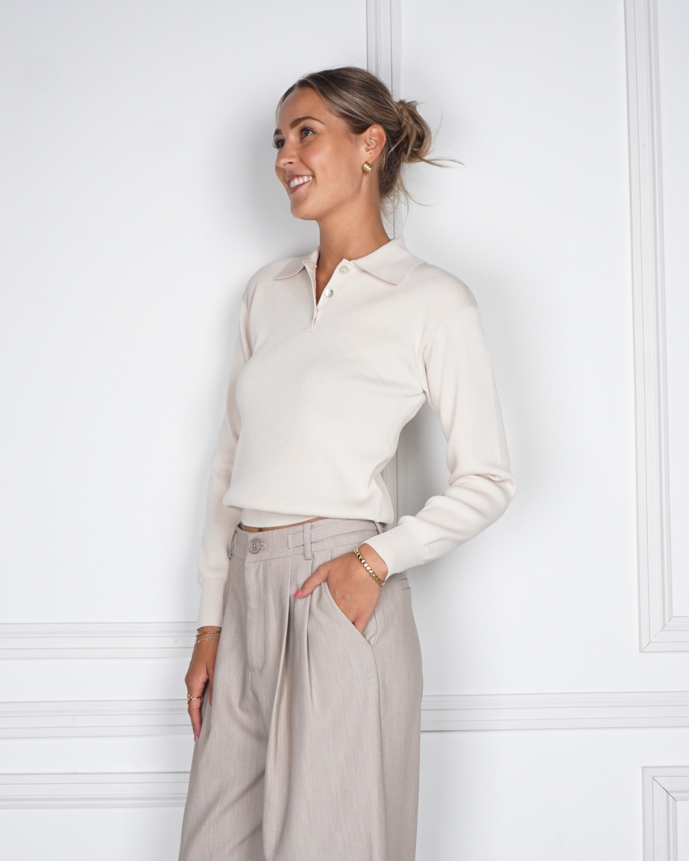 POLO KNIT LENE BEIGE