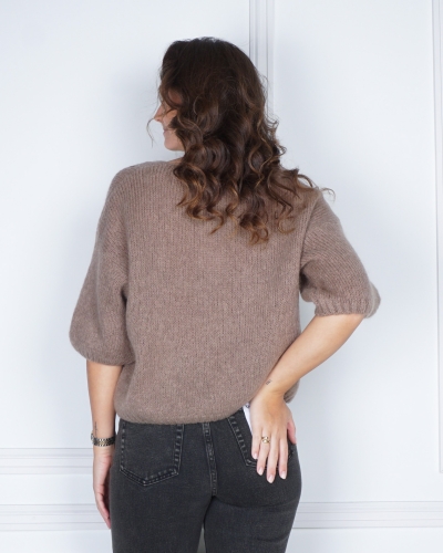 BASIC V-HALS TRUI TAUPE