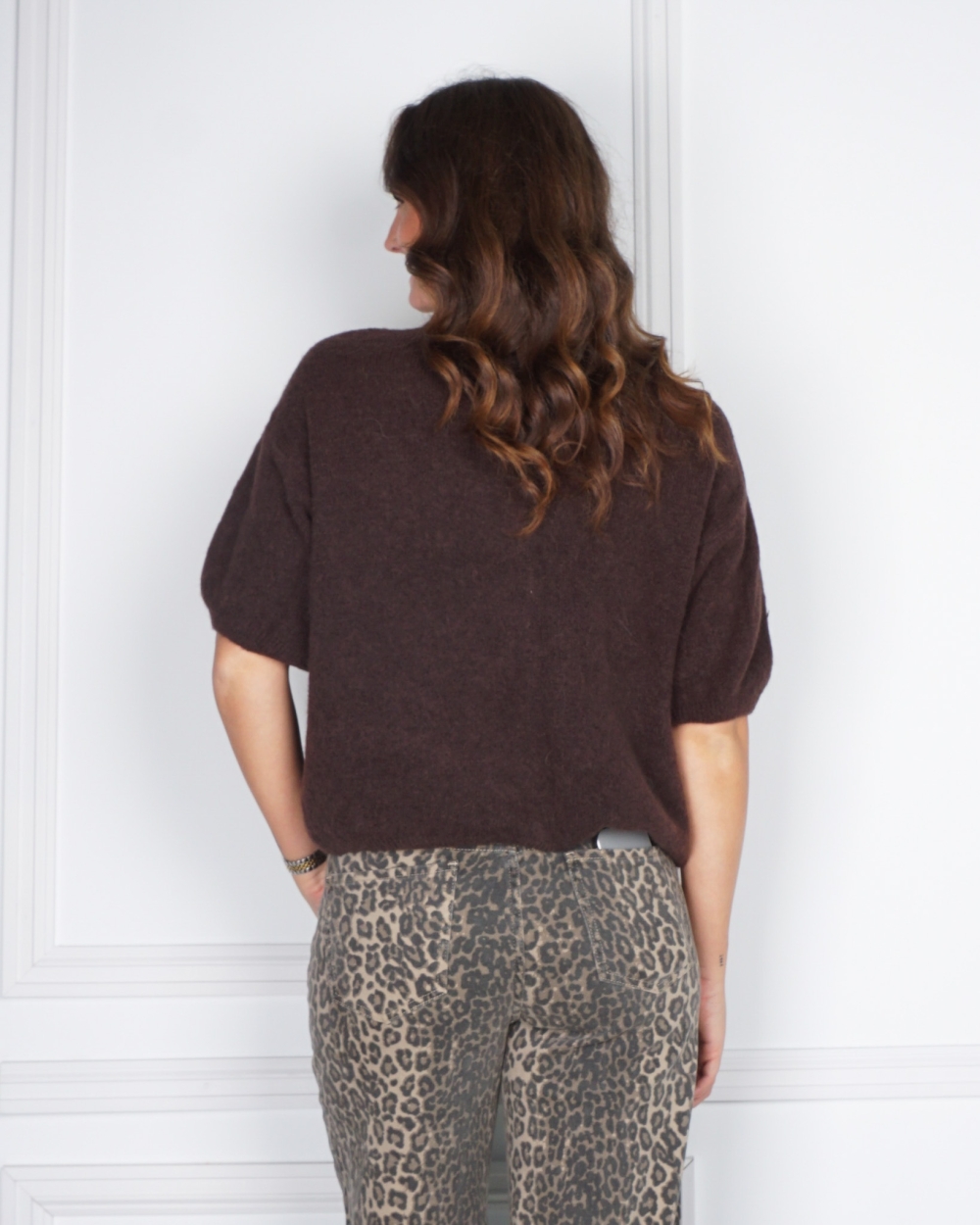 KNITTED POLO DONKERBRUIN