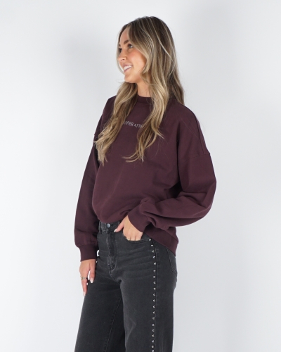 SWEATER RHINESTONE PLUM 