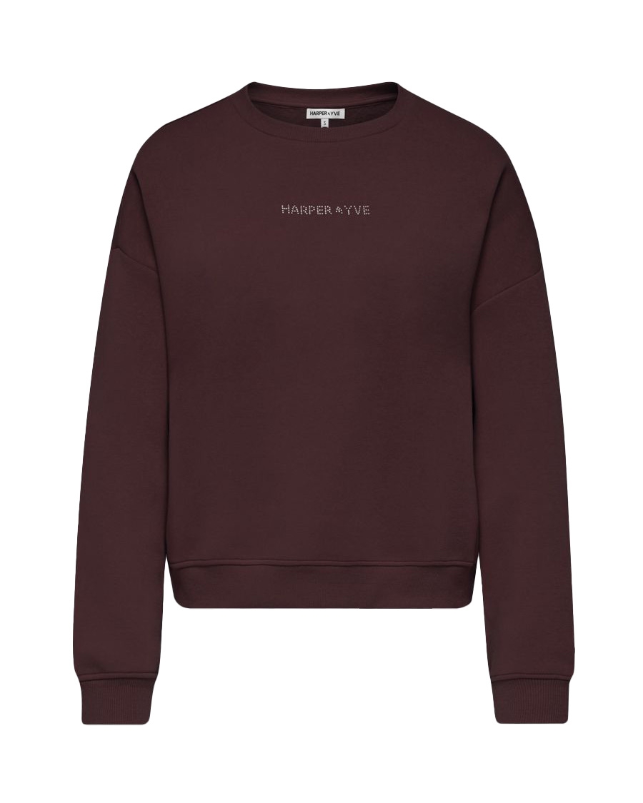 SWEATER RHINESTONE PLUM 