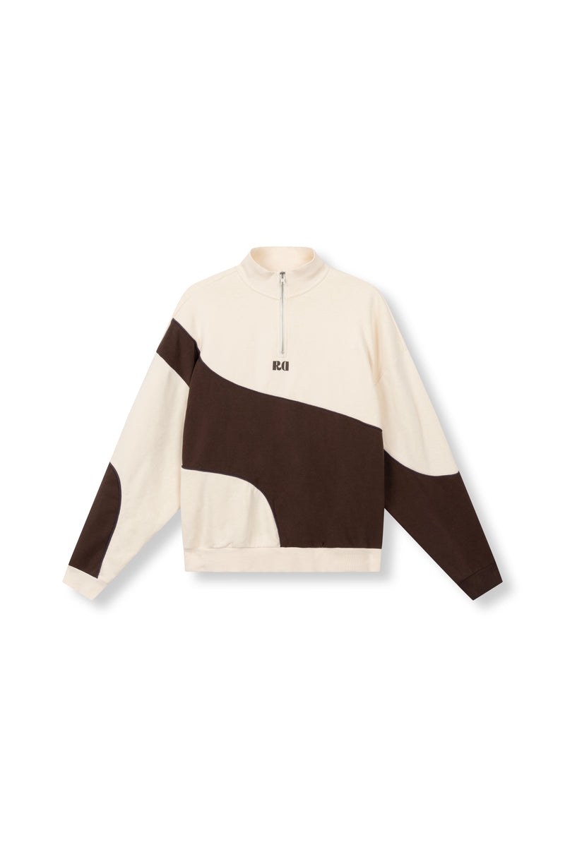 OVERSIZED SWEATER FADEY BEIGE/BRUIN
