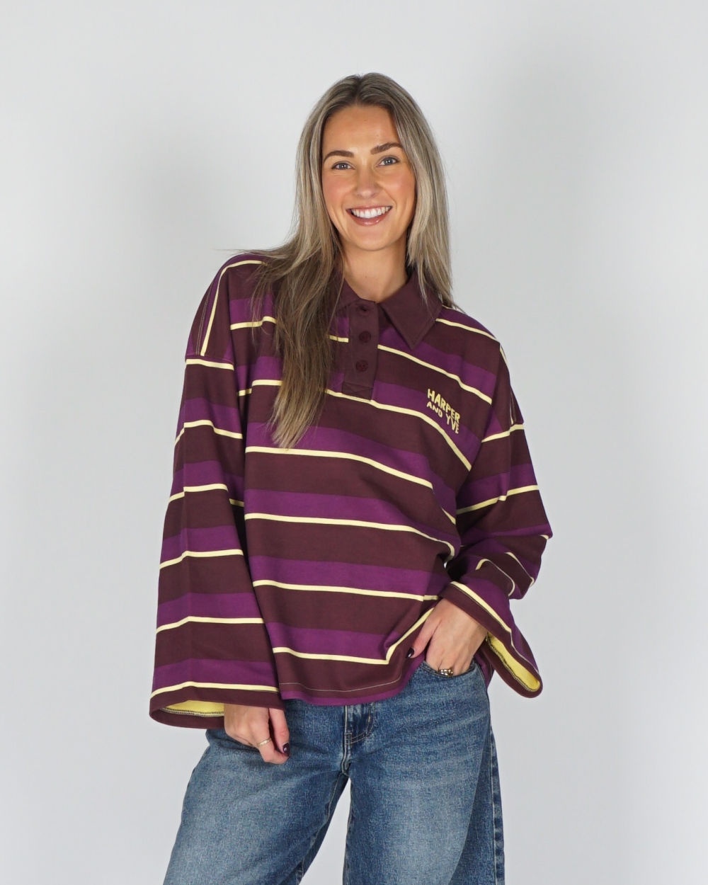 SWEATER POLLIE STREPEN BORDEAUX