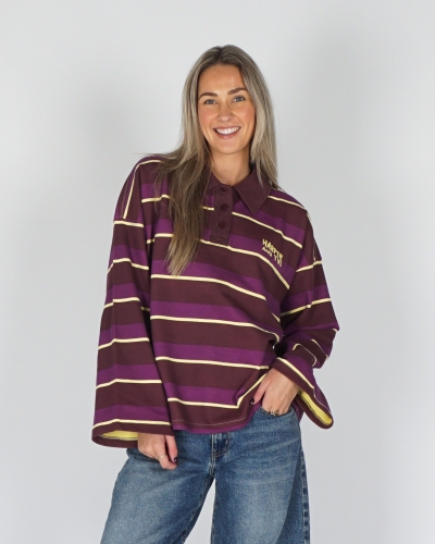 Harper & Yve SWEATER POLLIE STREPEN BORDEAUX