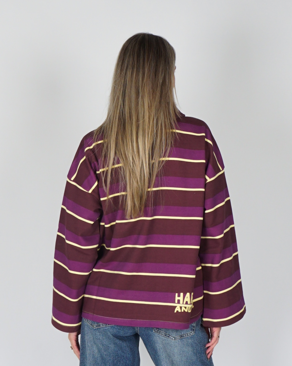 SWEATER POLLIE STREPEN BORDEAUX