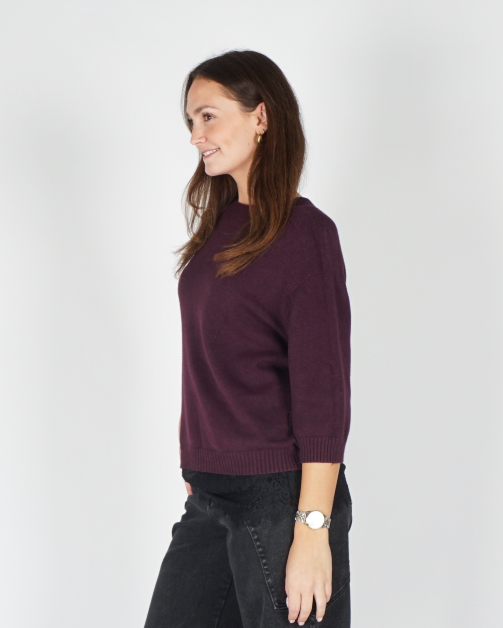BASIC KNIT AUBERGINE