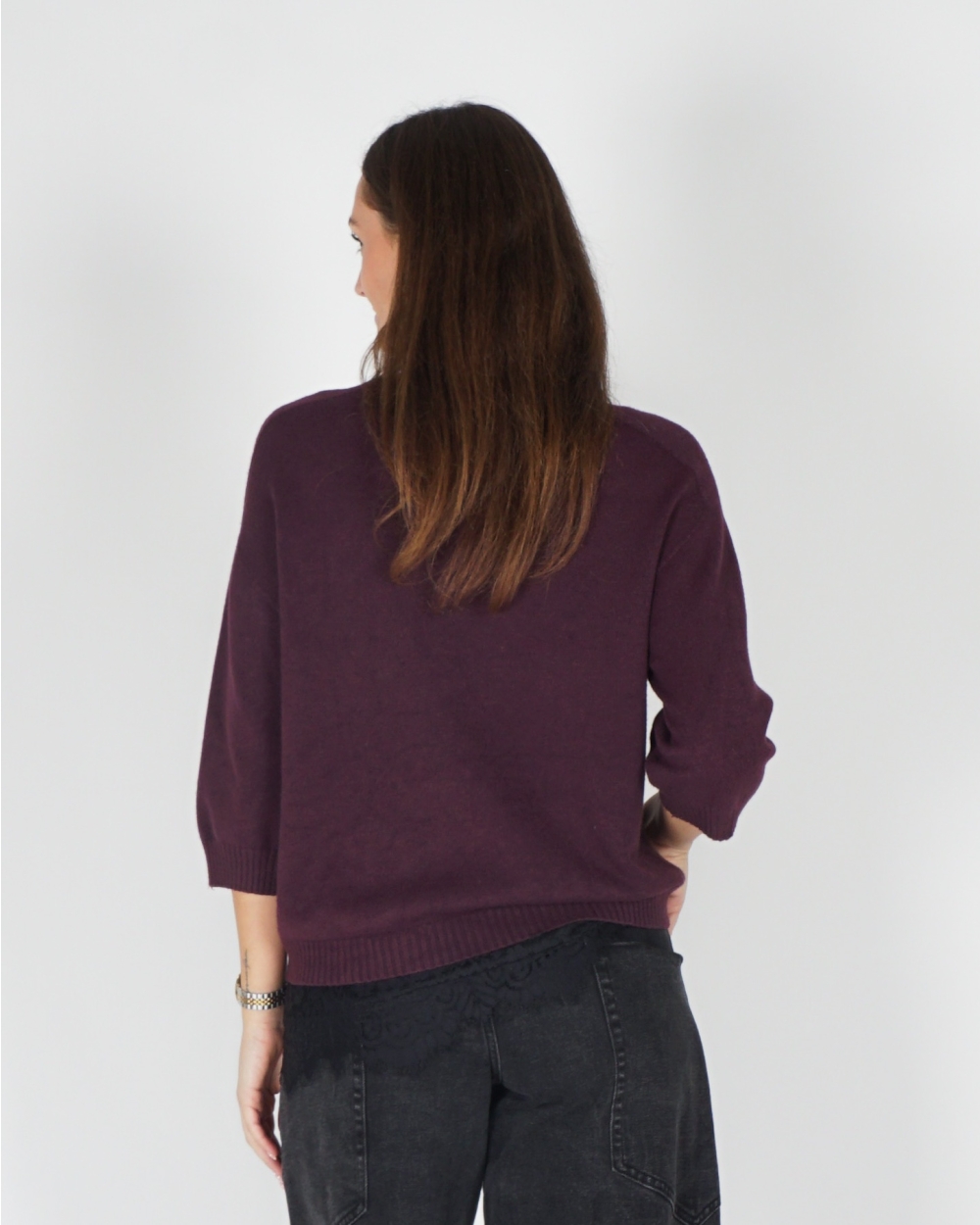 BASIC KNIT AUBERGINE
