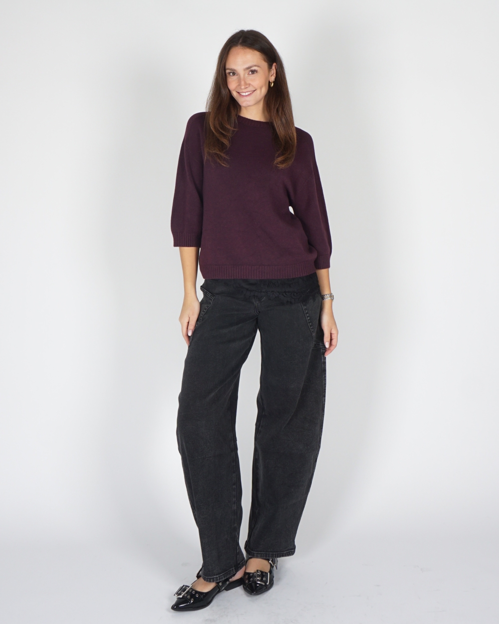 BASIC KNIT AUBERGINE