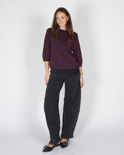 BASIC KNIT AUBERGINE