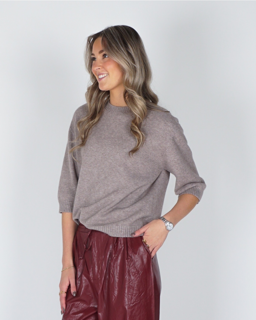 BASIC KNIT BEIGE TAUPE