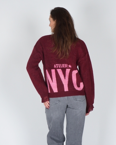 My Jewellery TRUI MET BACKPRINT NYC BORDEAUX