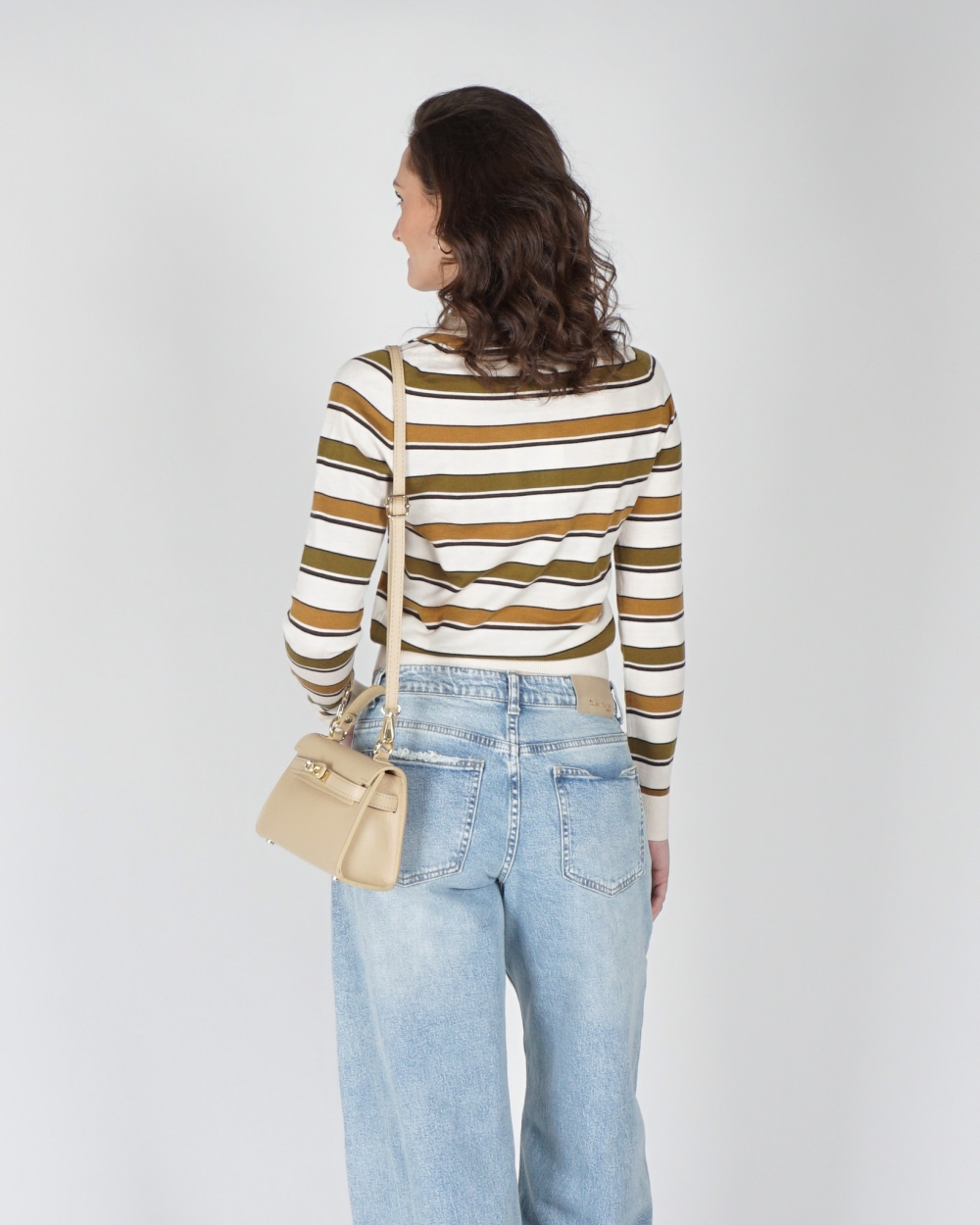 POLO AUDREY OLIJF GROEN STRIPE