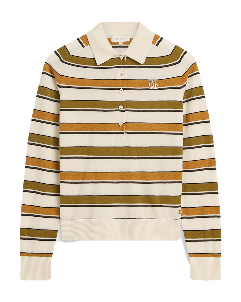 POLO AUDREY OLIJF GROEN STRIPE