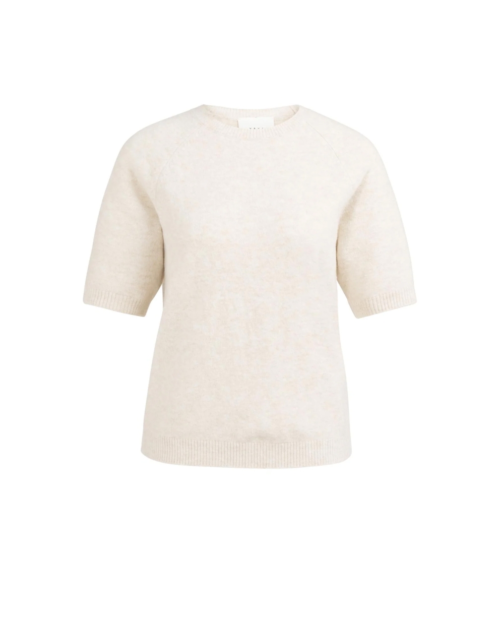 ZACHTE TRUI MET KORTE MOUWEN BEIGE