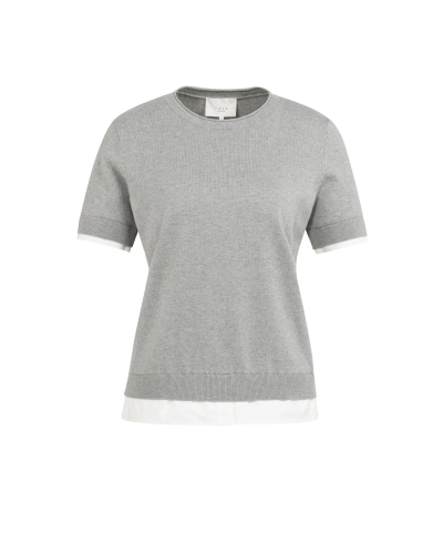 TOP MET DUBBELE BLOUSE-ZOOM GRIJS