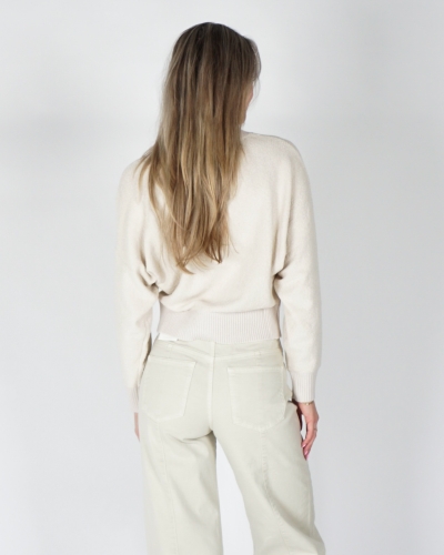 BOUCLÉ TRUI MET VLEERMUISMOUWEN BEIGE