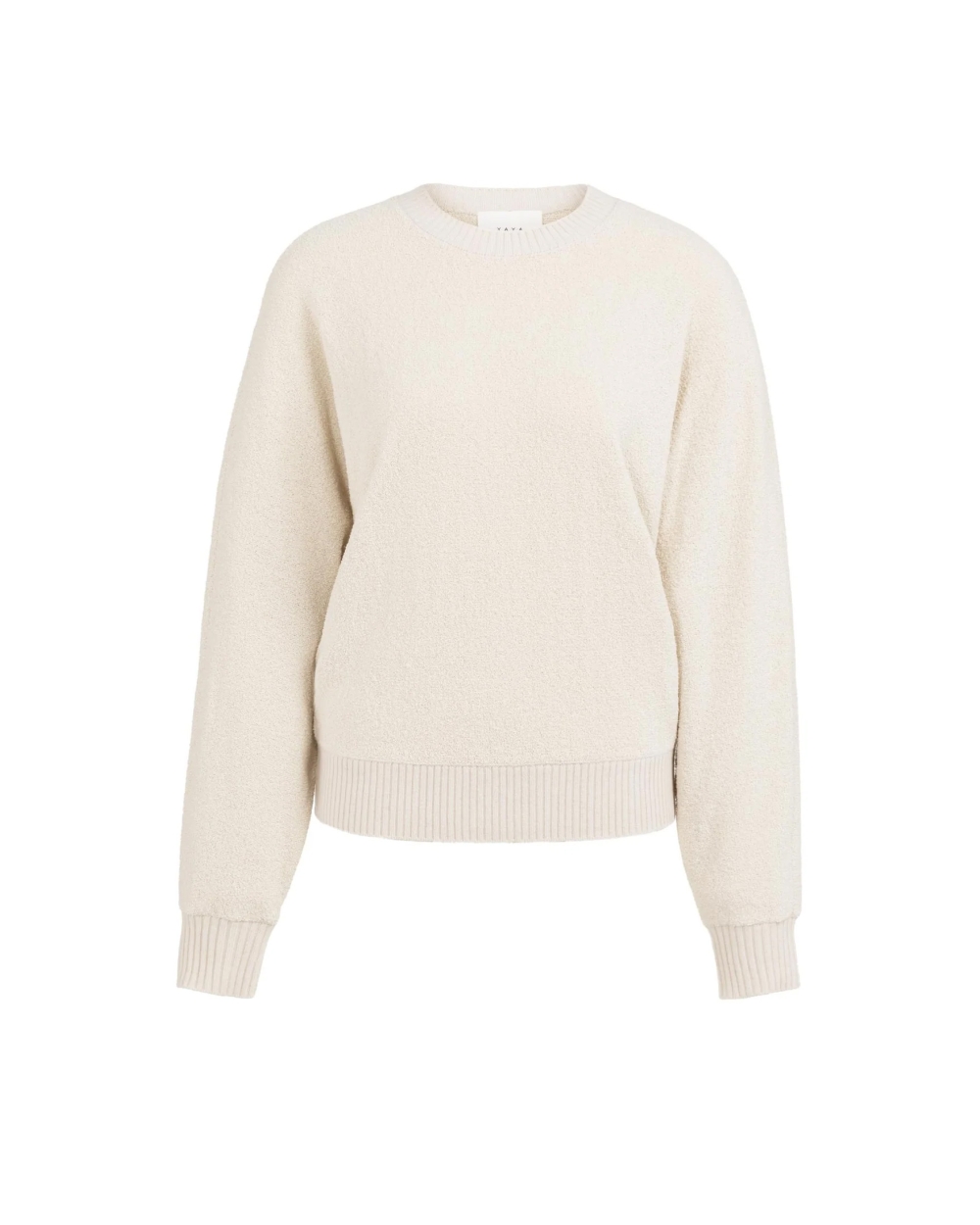 BOUCLÉ TRUI MET VLEERMUISMOUWEN BEIGE