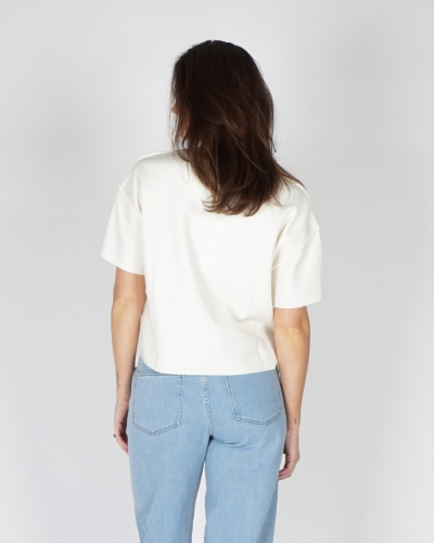 SWEATER MET KORTE MOUWEN ECRU