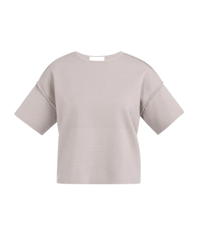 SWEATER MET KORTE MOUWEN MAUVE