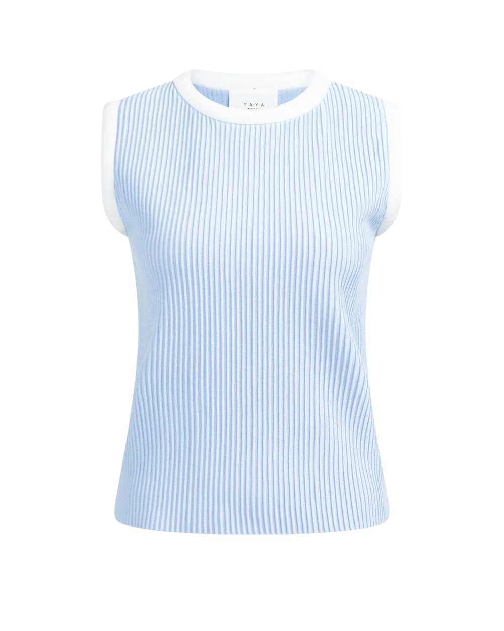 MOUWLOZE RIBTOP LICHTBLAUW