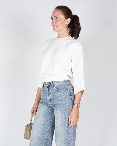 YAYA Sweater with mixed textures 01-000464-604