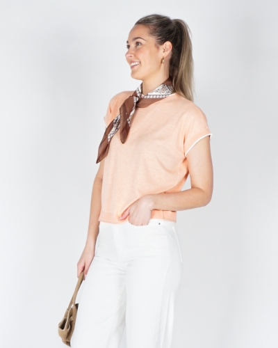 YAYA Knitted sweater with rolled ed 01-000580-604