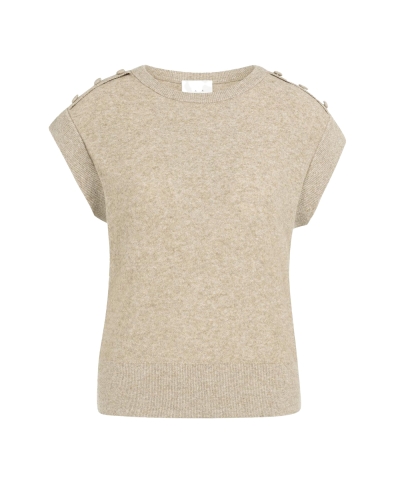MOUWLOZE TRUI MET KNOOPDETAIL BEIGE