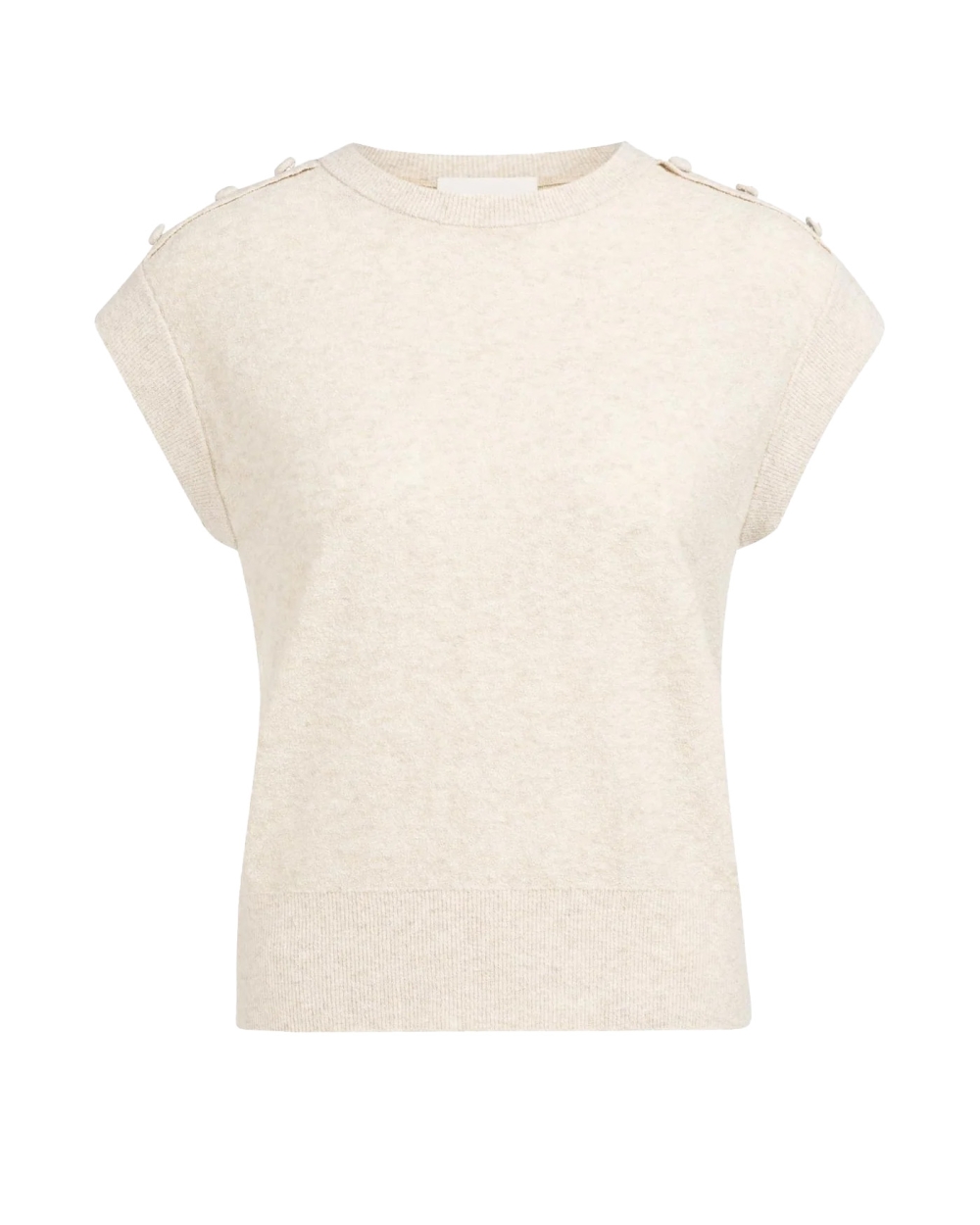 MOUWLOZE TRUI MET KNOOPDETAILS BEIGE