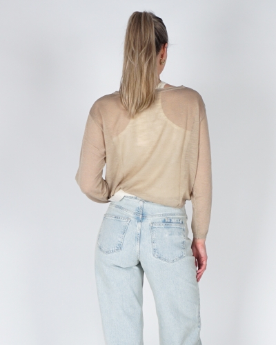 TWINSET TRUI MET SINGLET BEIGE