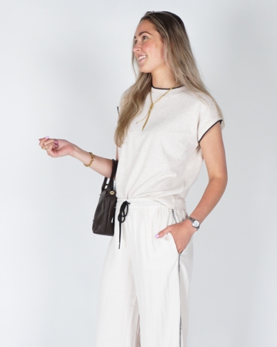 YAYA Knitted sweater with rolled ed 01-000580-605