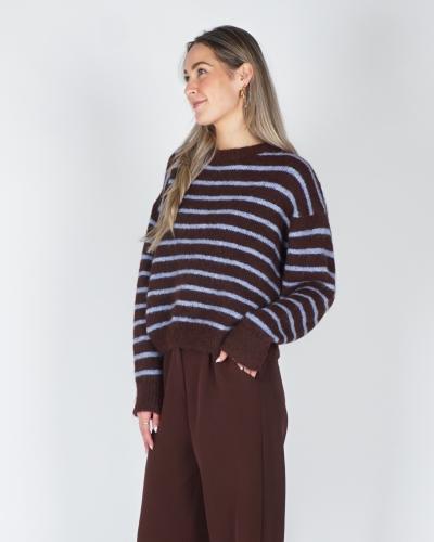 Gossip GESTREEPTE TRUI SANNE BRUIN/BLAUW
